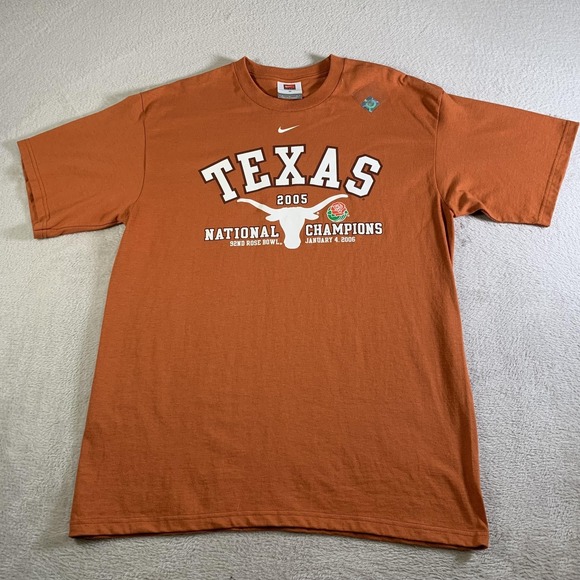 Nike Other - Vintage Texas Longhorns Shirt Mens Medium Orange Football Nike 2005 Champs NEW